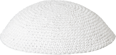 White Knitted Kippah